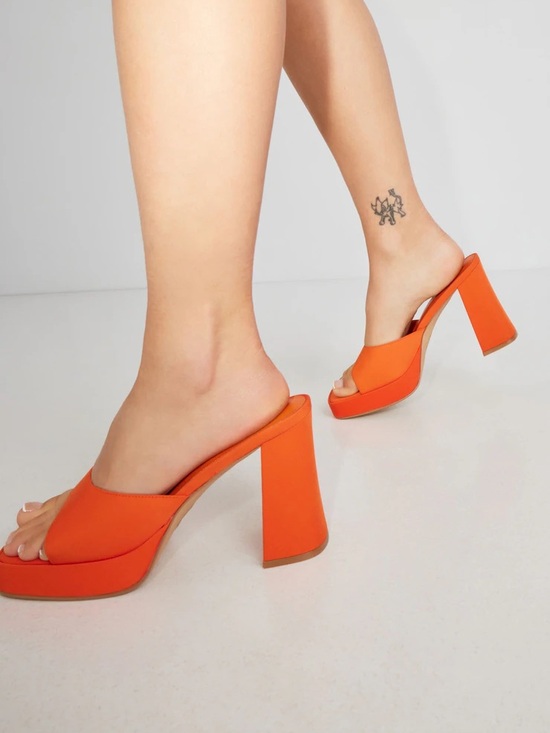 Jeffrey Campbell Shoes - Jeffrey Campbell Orange Block Heel Sandals